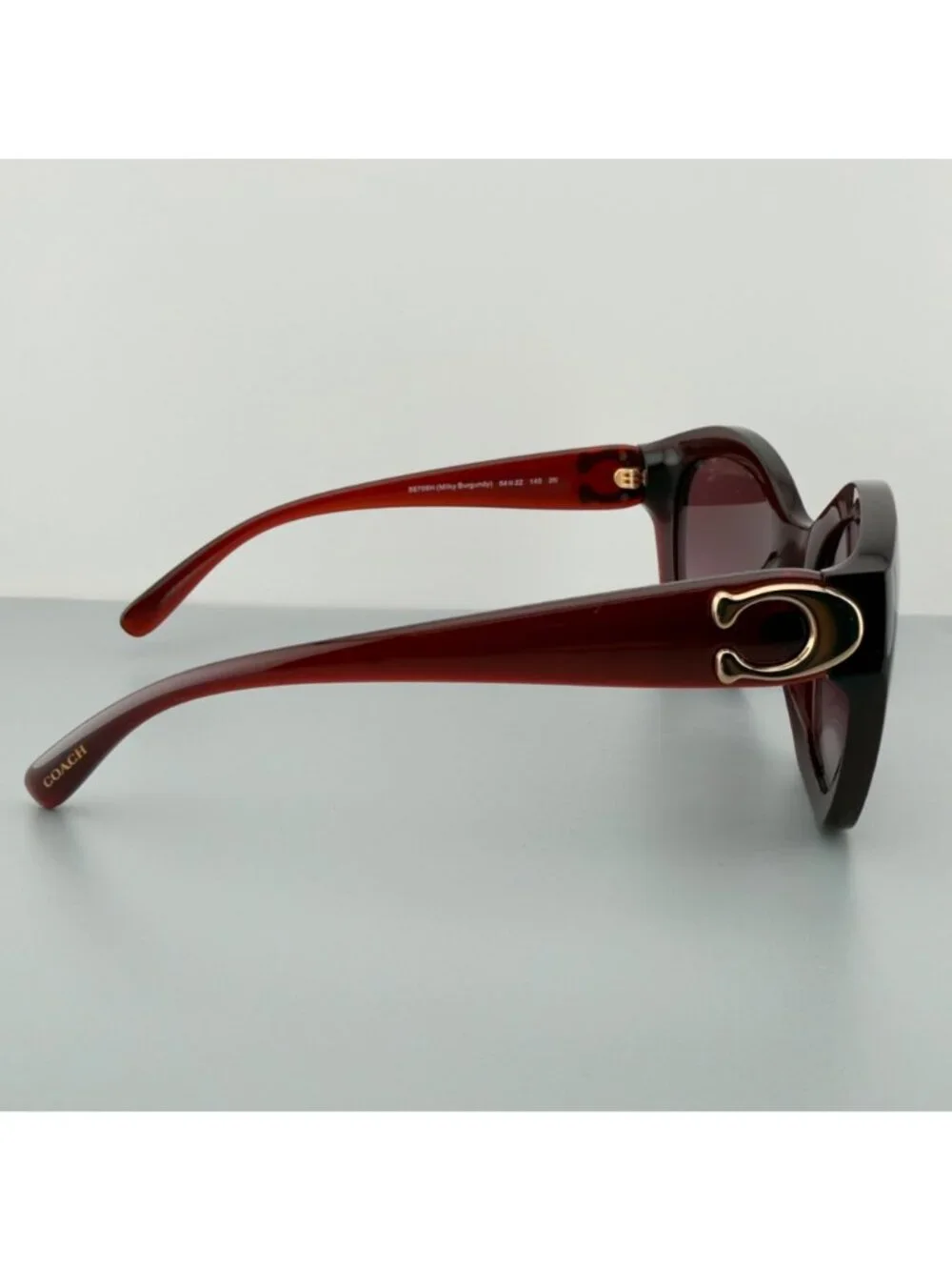 Coach HC8421U Sunglasses Milky Burgundy 54 22 140 3N Rose Gradient Lenses READ